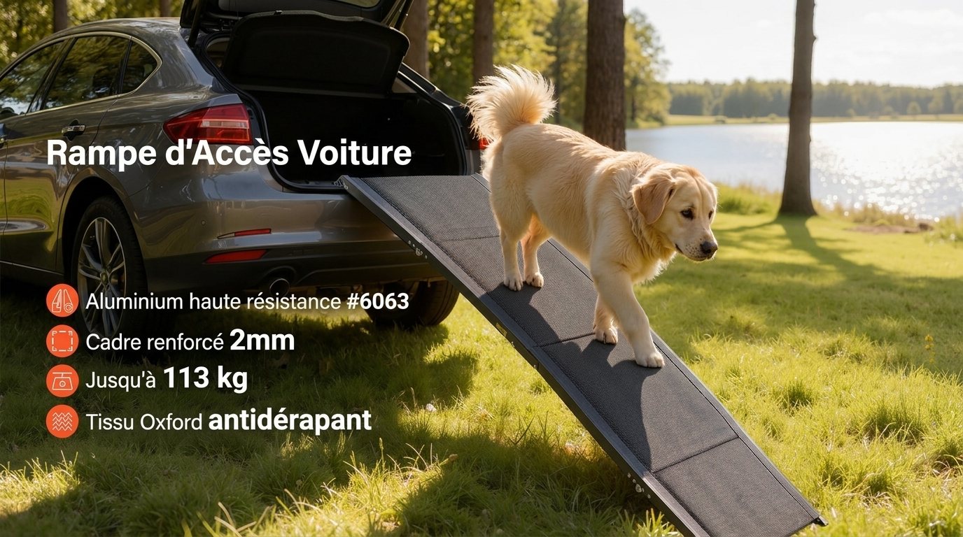 Rampe d'Accès Voiture — Pliable et Antidérapante