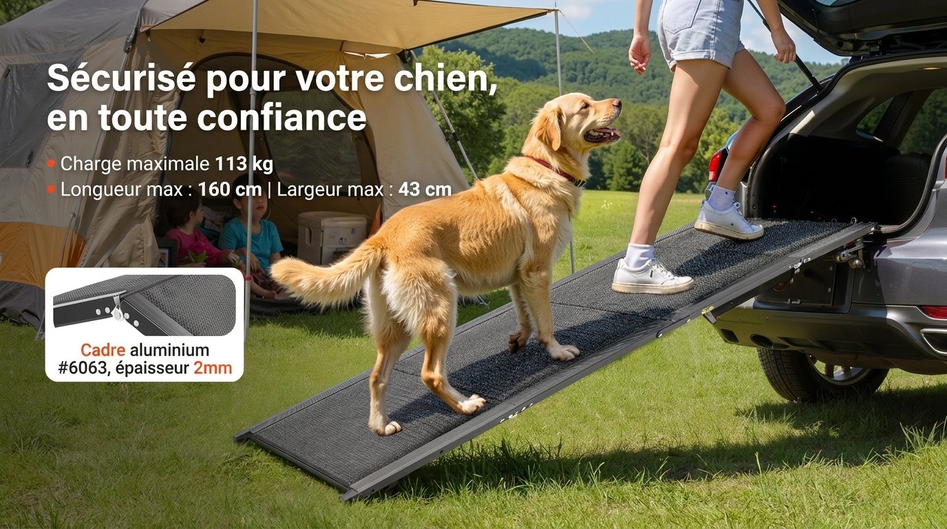 Rampe d'Accès Voiture — Pliable et Antidérapante