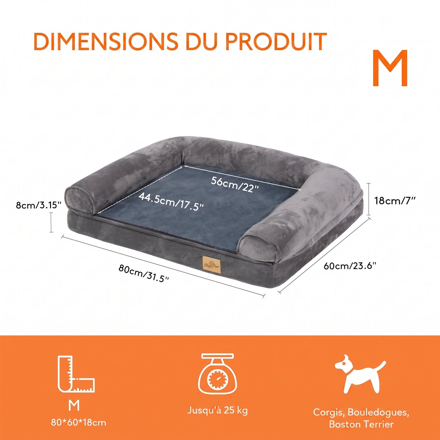 Lit Orthopédique Premium — Mousse à Mémoire de Forme