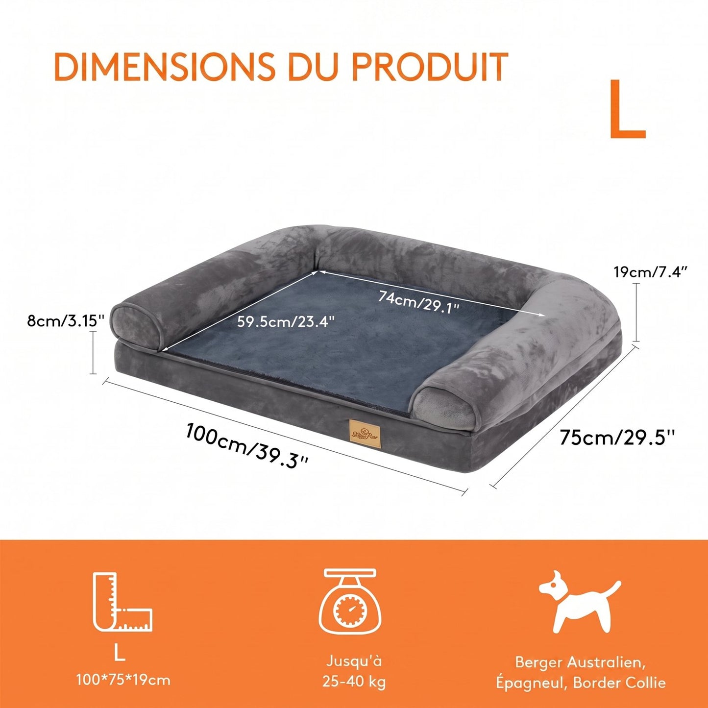 Lit Orthopédique Premium — Mousse à Mémoire de Forme