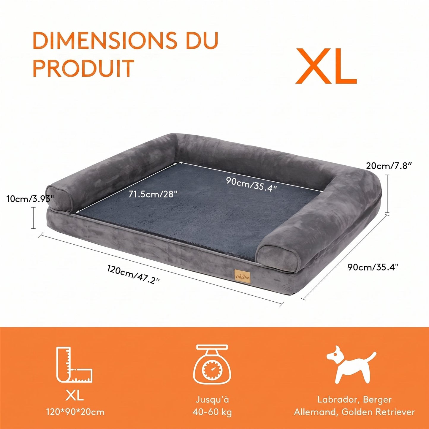 Lit Orthopédique Premium — Mousse à Mémoire de Forme