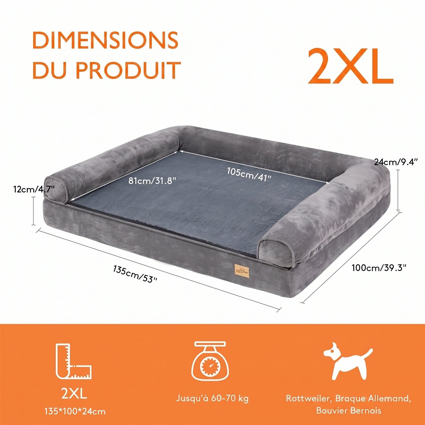 Lit Orthopédique Premium — Mousse à Mémoire de Forme