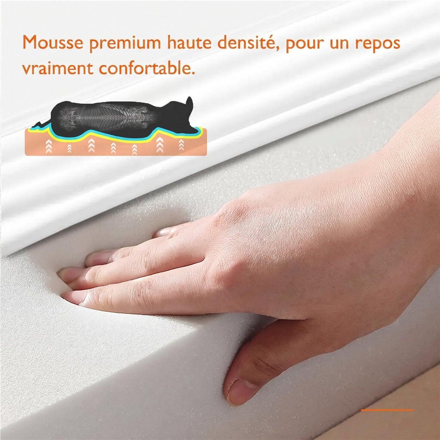 Matelas Orthopédique Imperméable — Plat et Antidérapant